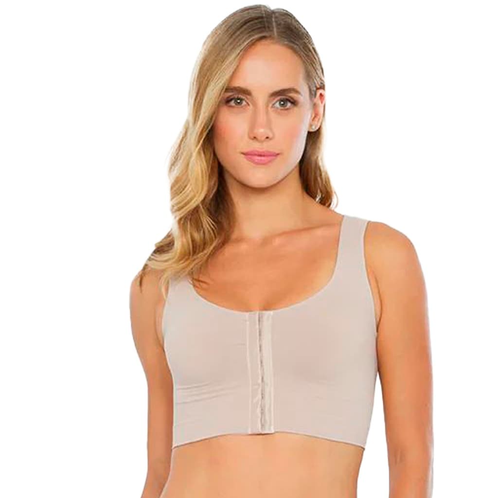 Sutiã Plié Alta Sustentação Estético Pós Cirúrgico Original Abertura Frontal P ao G2