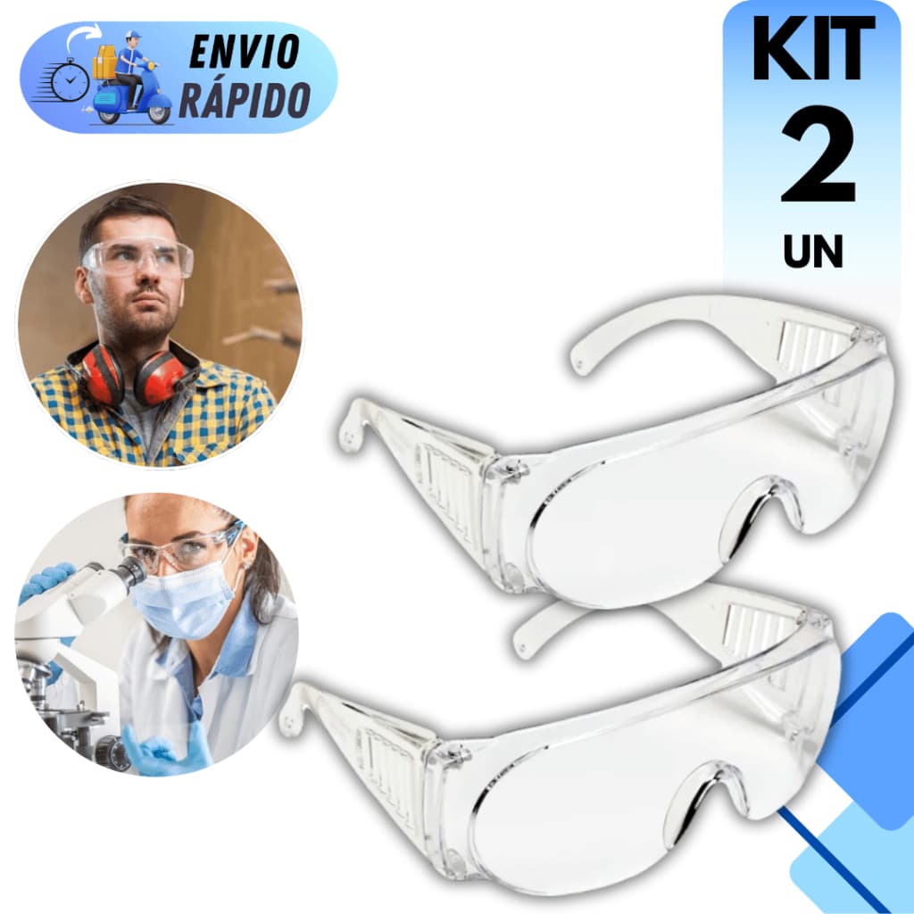 KIT 1 E 2 UNIDADES ÓCULOS DE PROTEÇÃO SOBREPOR INCOLOR CARBOGRAFITE ÓCULOS DE SEGURANÇA DE TRABALHO