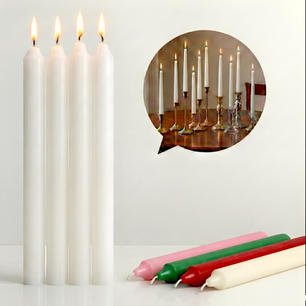 Vela Para Castiçal Grossa Ecológica  6/4/2 Unidades