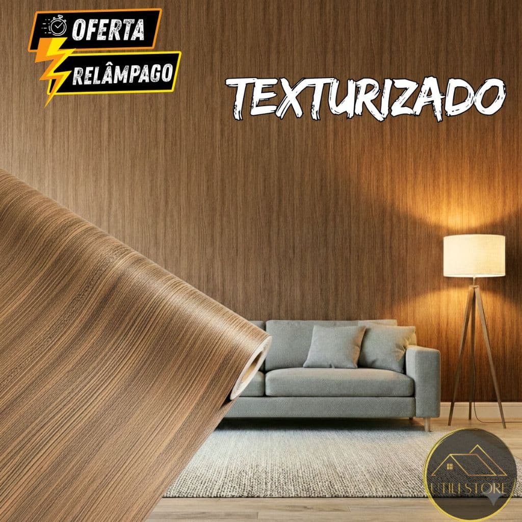 Papel de Parede Madeira Adesivo Autocolante Madeira Escura Amadeirado Sala Moveis cozinha Madeirado