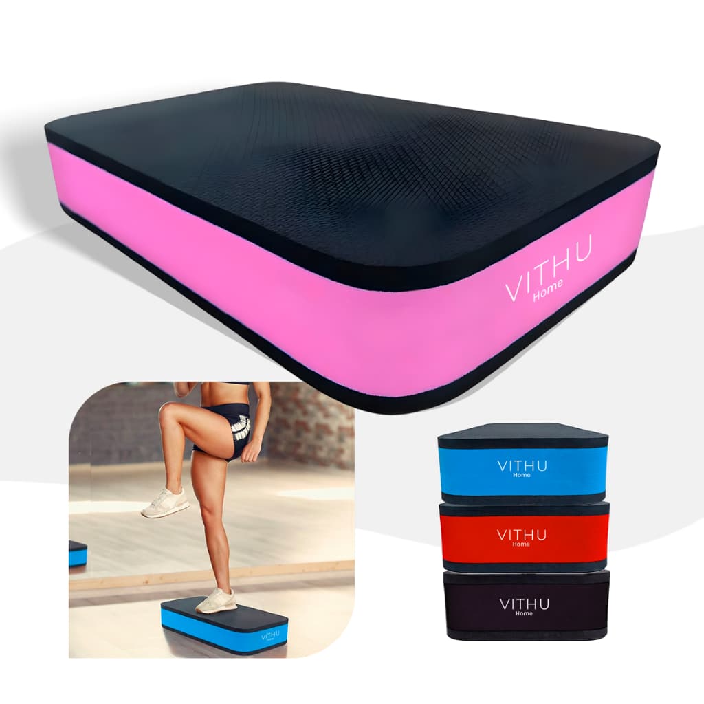 Step Academia Vithu 60x30x10cm Fitness Treinos Gerais Ginastica Aerobica Profissional Antiderrapante