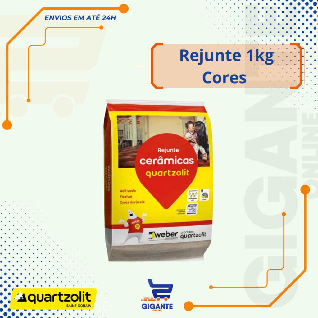 Rejunte Para Cerâmicas Flexível 1kg Cores Quartzolit