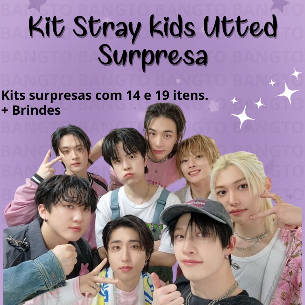 KIT UTTED STRAY KIDS SKZ KPOP SURPRESA COM ATÉ 72 ITENS