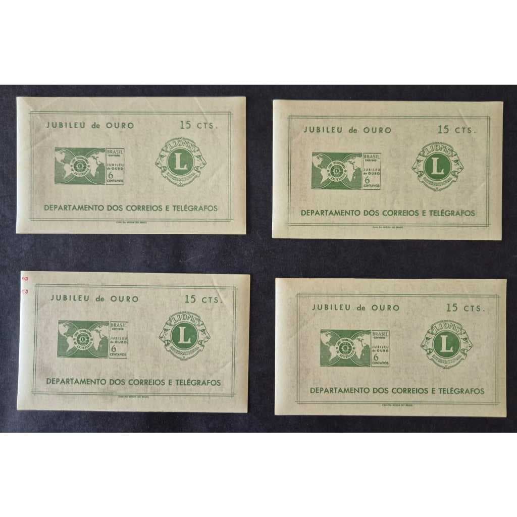 Bloco B-21 - Jubilei De Ouro Do Lions Clube - 1967 - Selos dos correios - Filatelia