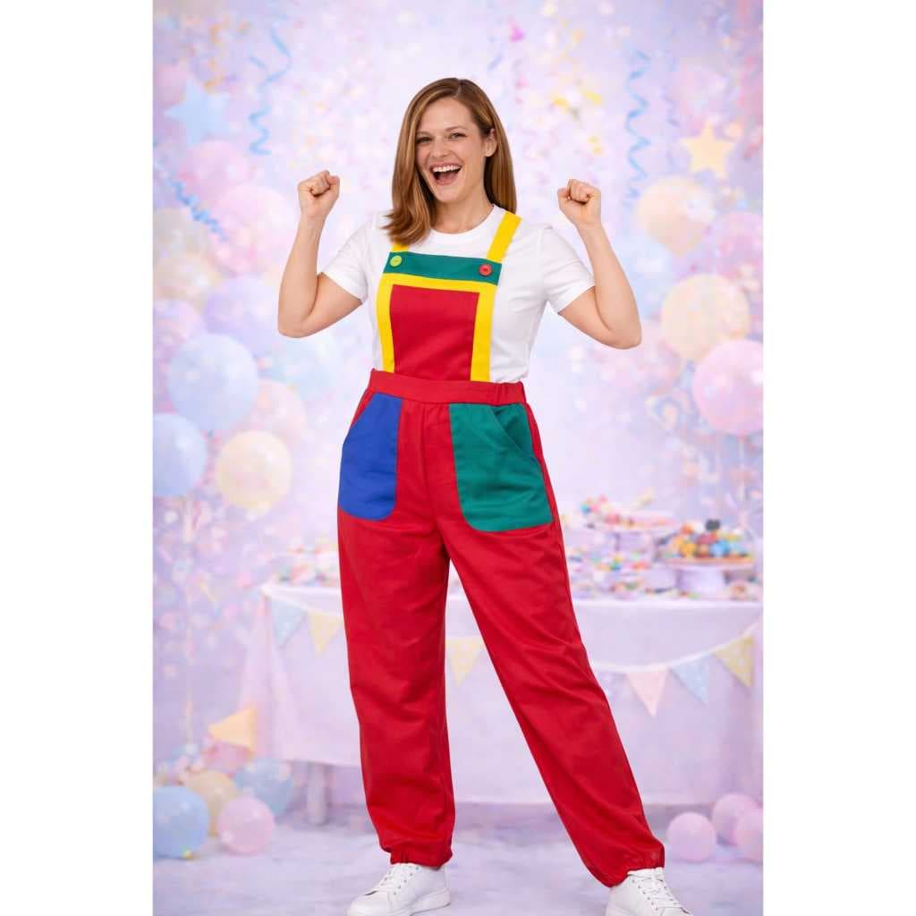 Macacão Para Recreação e Monitor de Buffet Infantil Cor Vermelho