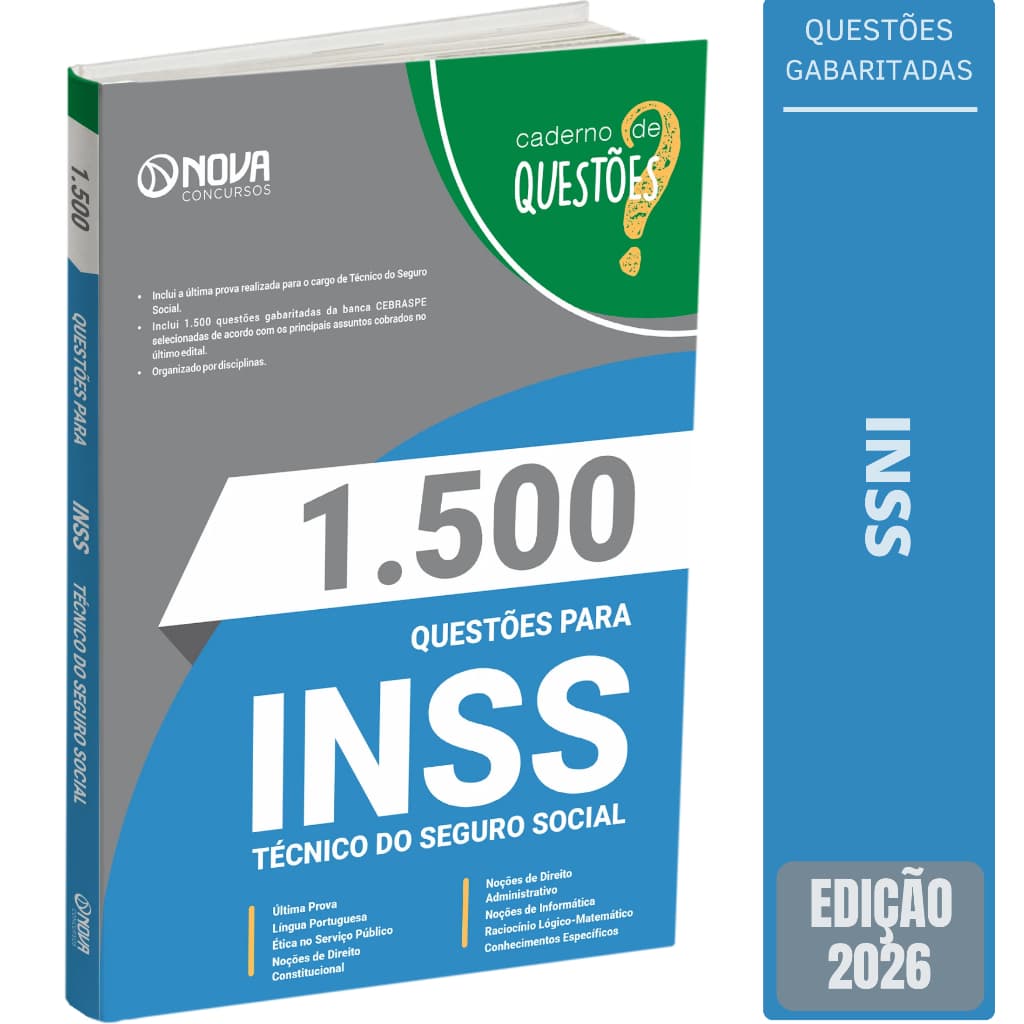 Apostila Caderno Questões Concurso INSS - Técnico