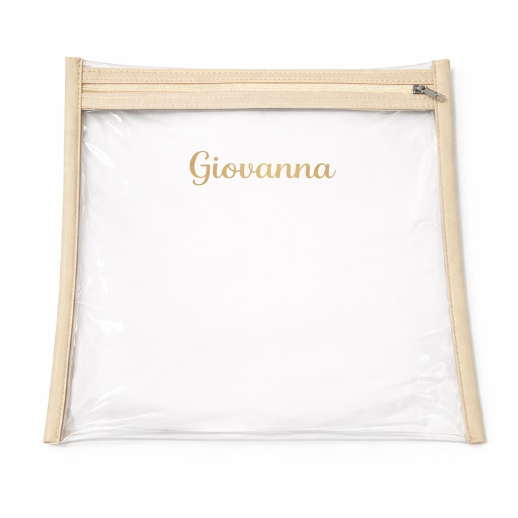 kit 5 Saquinhos Econômico Organizador Maternidade Personalizado 30Cm Por 31Cm Rosa,Bege, Azul