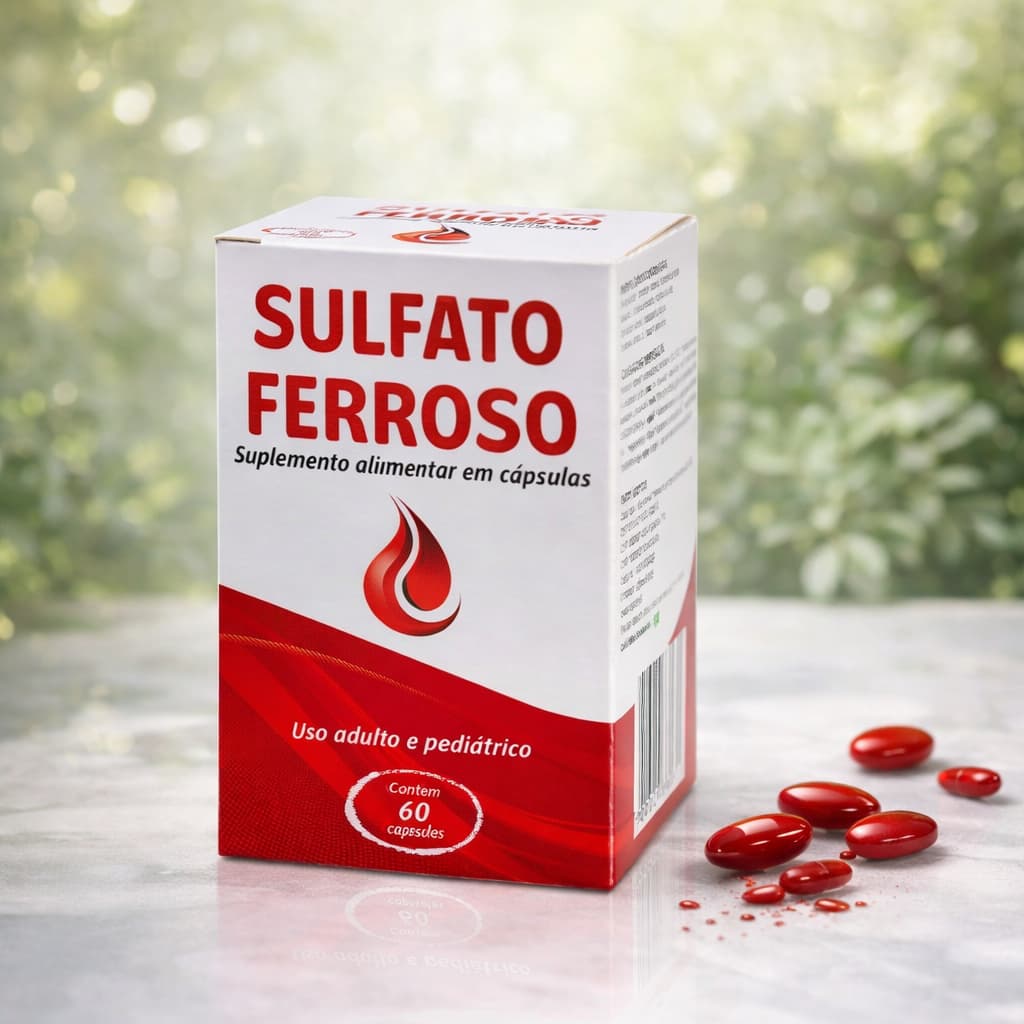 Sulfato FeSulfato Ferroso Fonte de Ferro 60 Comprimidos - NTS