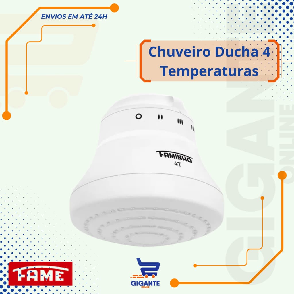 Chuveiro Ducha 4 Temperaturas Faminho BR 6800W 220V Fame