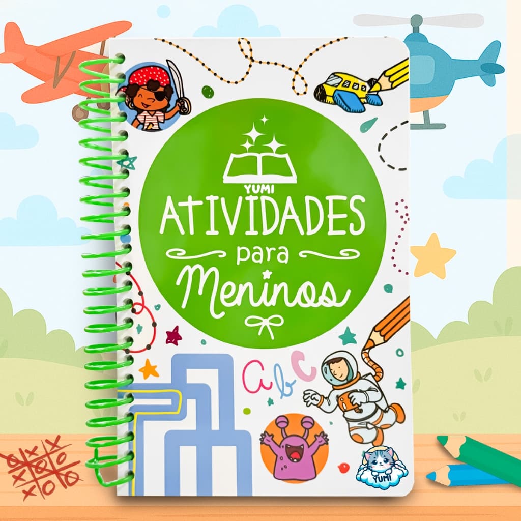 Livro Infantil 365 Atividades para Meninos Livro Educativo, Atividades e Desafios