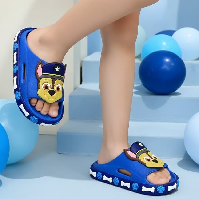 Chinelo Slide Infantil Menino Patrulha Patrol Divertido Fofo Leve e Confortavel