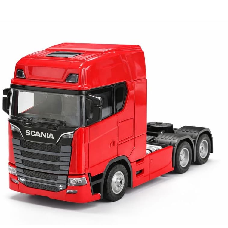 🚛 Miniatura Caminhão Scania 7705 Trucado Com Som e Luz Cabine Basculante Metal