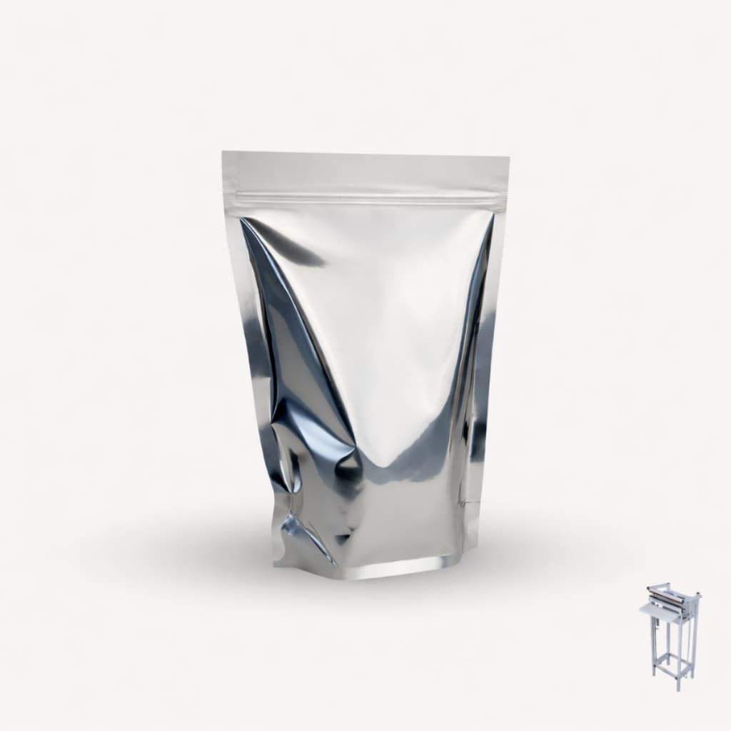 Sacos Saquinhos Metalizado Sem Zip 12x19+4 Lembrancinhas Stand Up Pouch Hérmetico Selagem a Calor Seladora