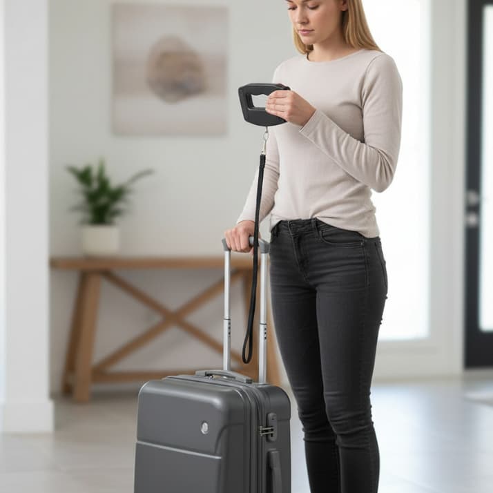 Balança Eletrônica De 50kg Digital De 10g Bolso Mala De Viagem Bagagem Ferramenta De Peso Mla