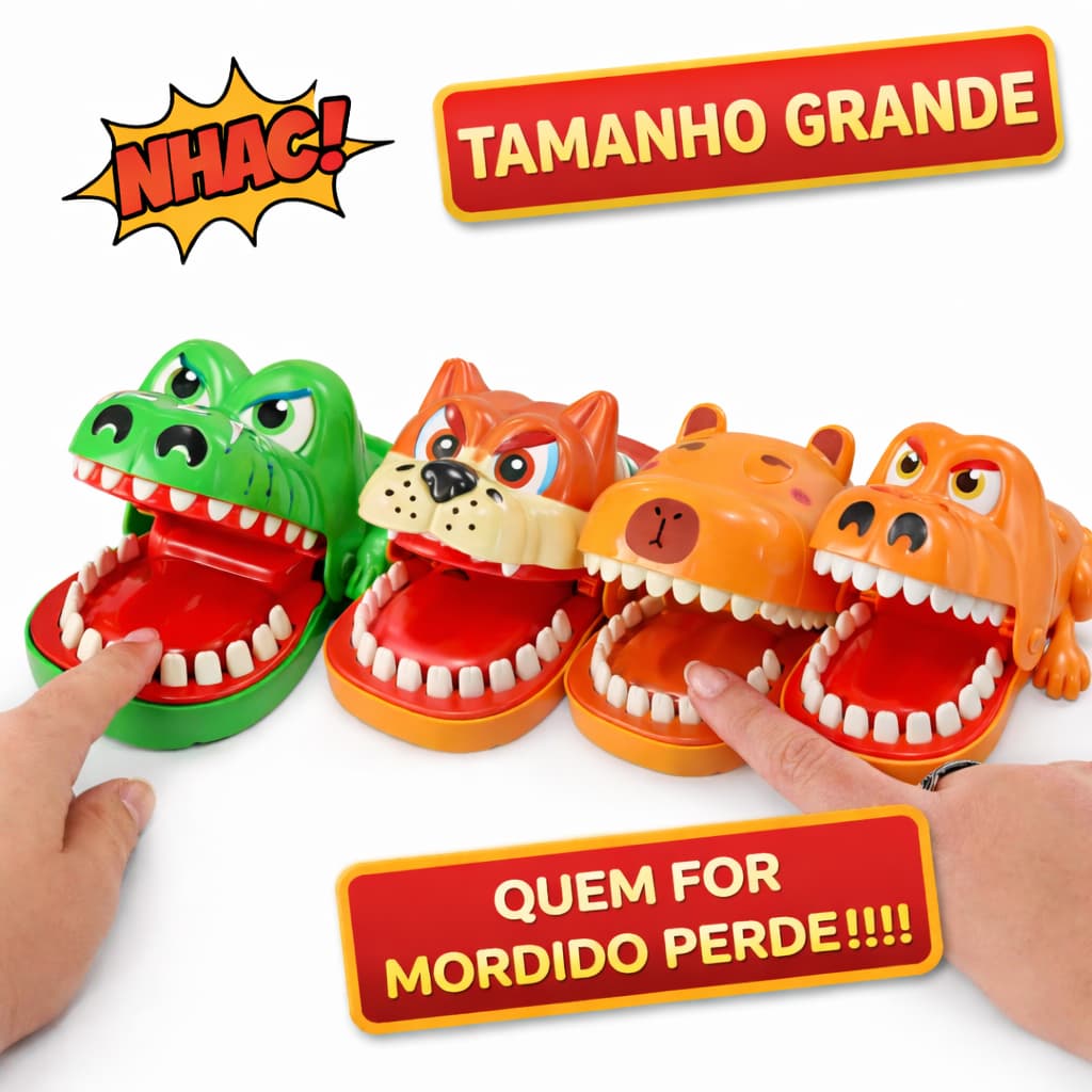 Brinquedo Crocodilo Gigante morde dedo Engraçado Boca Jogo Dentista Jacaré Diversao