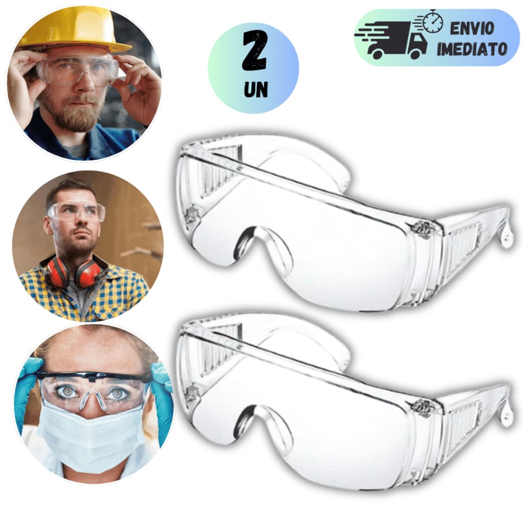 1/2kit  UNIDADES ÓCULOS DE PROTEÇÃO SOBREPOR INCOLOR CARBOGRAFITE SEGURANÇA PARA TRABALHO TRANSPARENTE