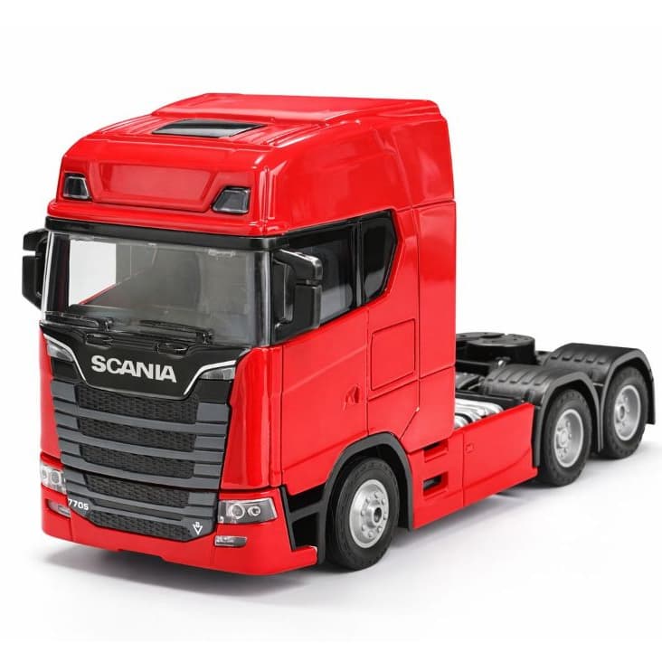 🚛 Miniatura Caminhão Scania 7705 Trucado Com Som e Luz Cabine Basculante Metal
