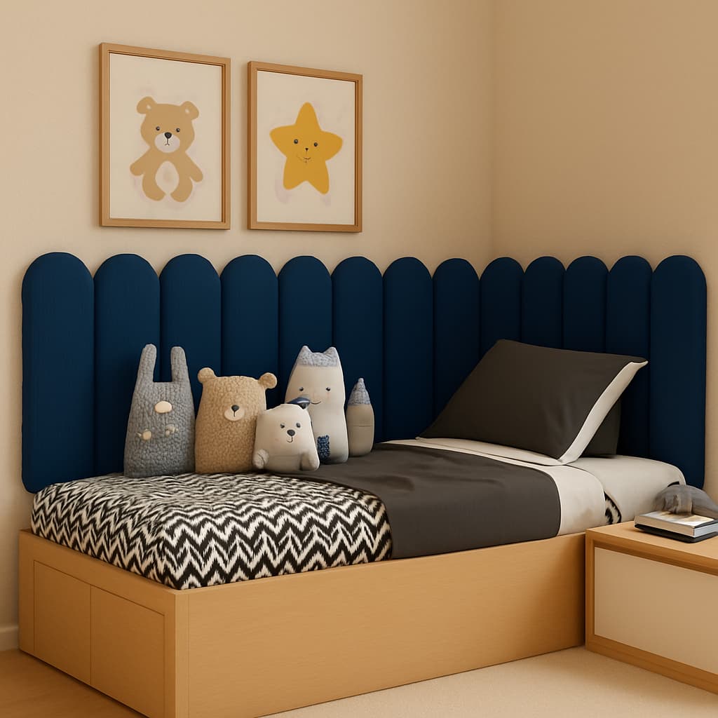 Kit Cabeceira Estofada Adesiva em Módulos Nuvem 60×20 cm – Completa | Solteiro, Casal, Queen, King