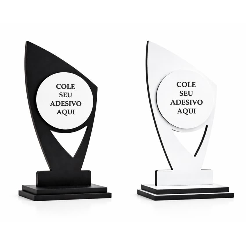 Troféu em MDF 6mm com base em MDF Neutro