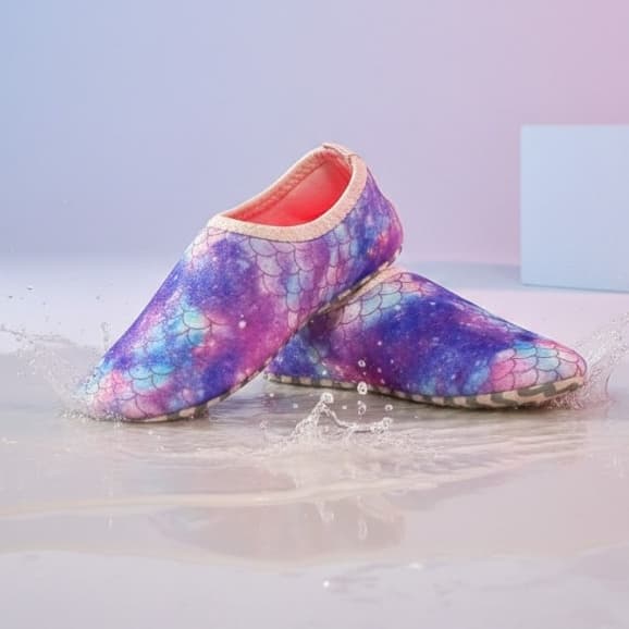 Sapatilha Infantil Aquática Antiderrapante Praia Piscina e Férias Crianças Bebês