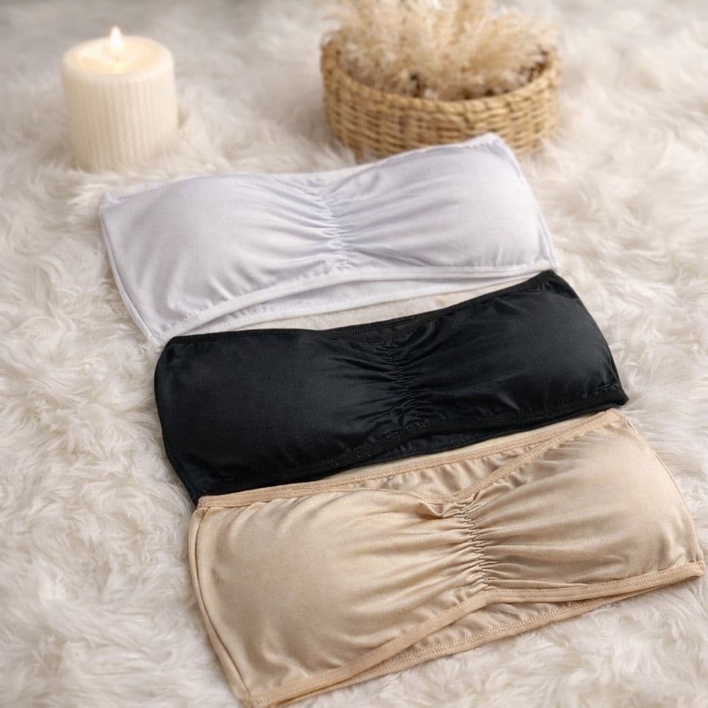 Top Sutiã Tomara Que Caia Sem Alça Com Bojo Bustie Confortável Moda Lingerie Feminina Estilo Casual