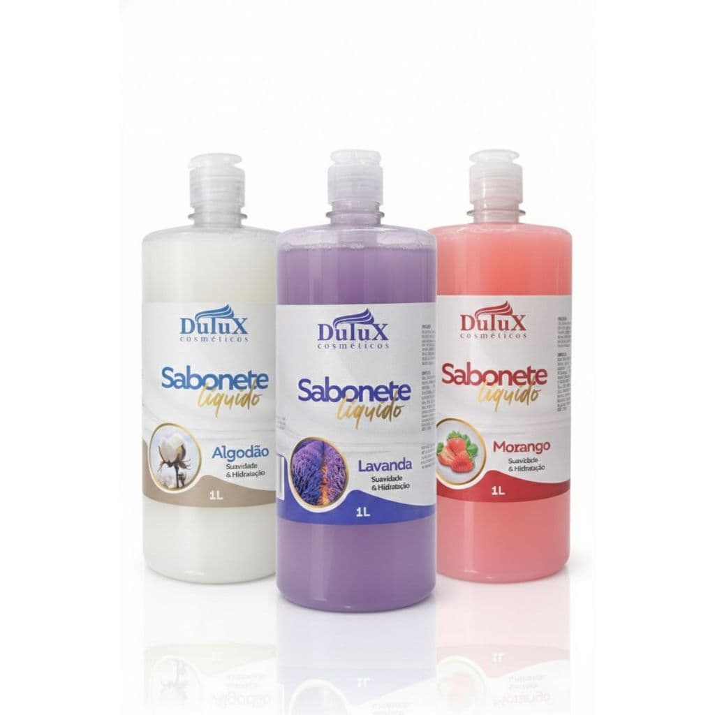 Sabonete Liquido 1 Litro Dulux Cosmeticos Suavidade Hidratação Para Mãos e Corpo