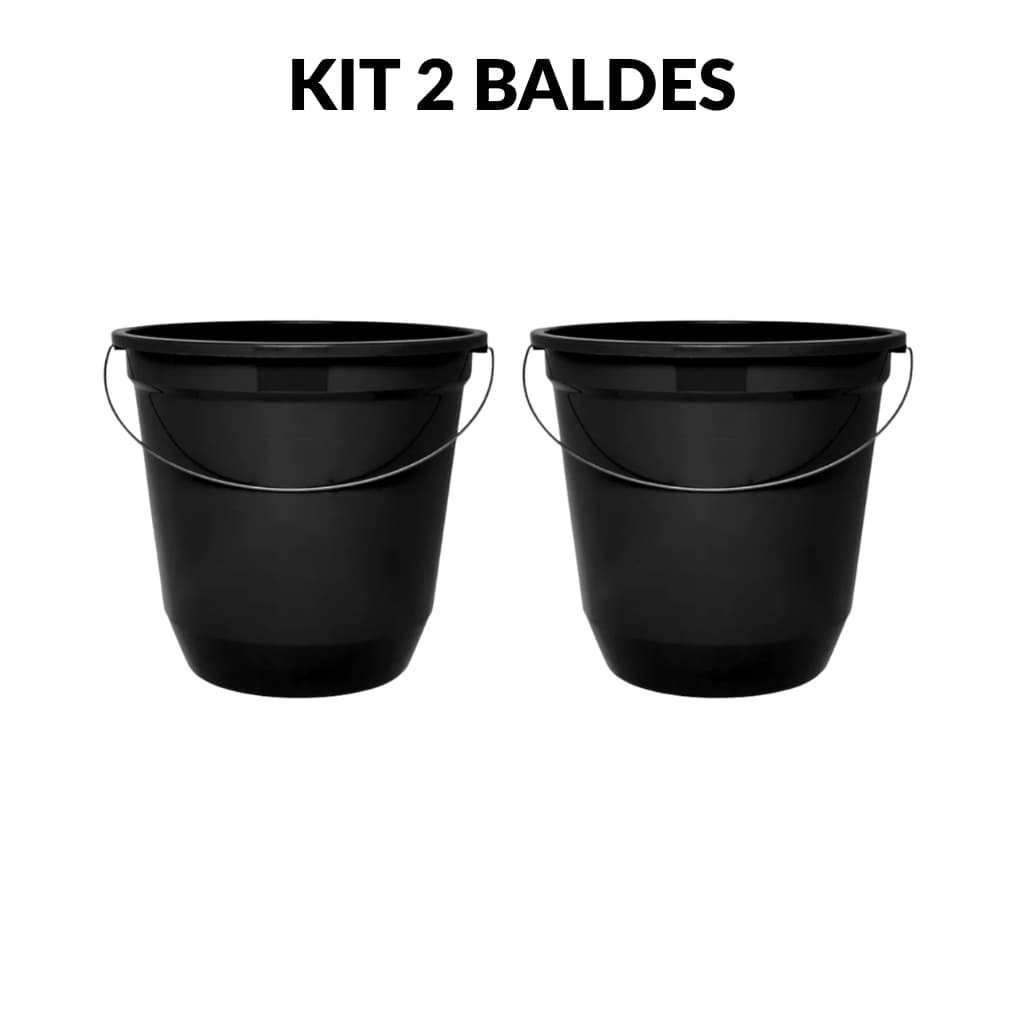 Kit 2 Baldes de limpeza 7,5 litros Resistentes Casa Portátil Cozinha Utensílios