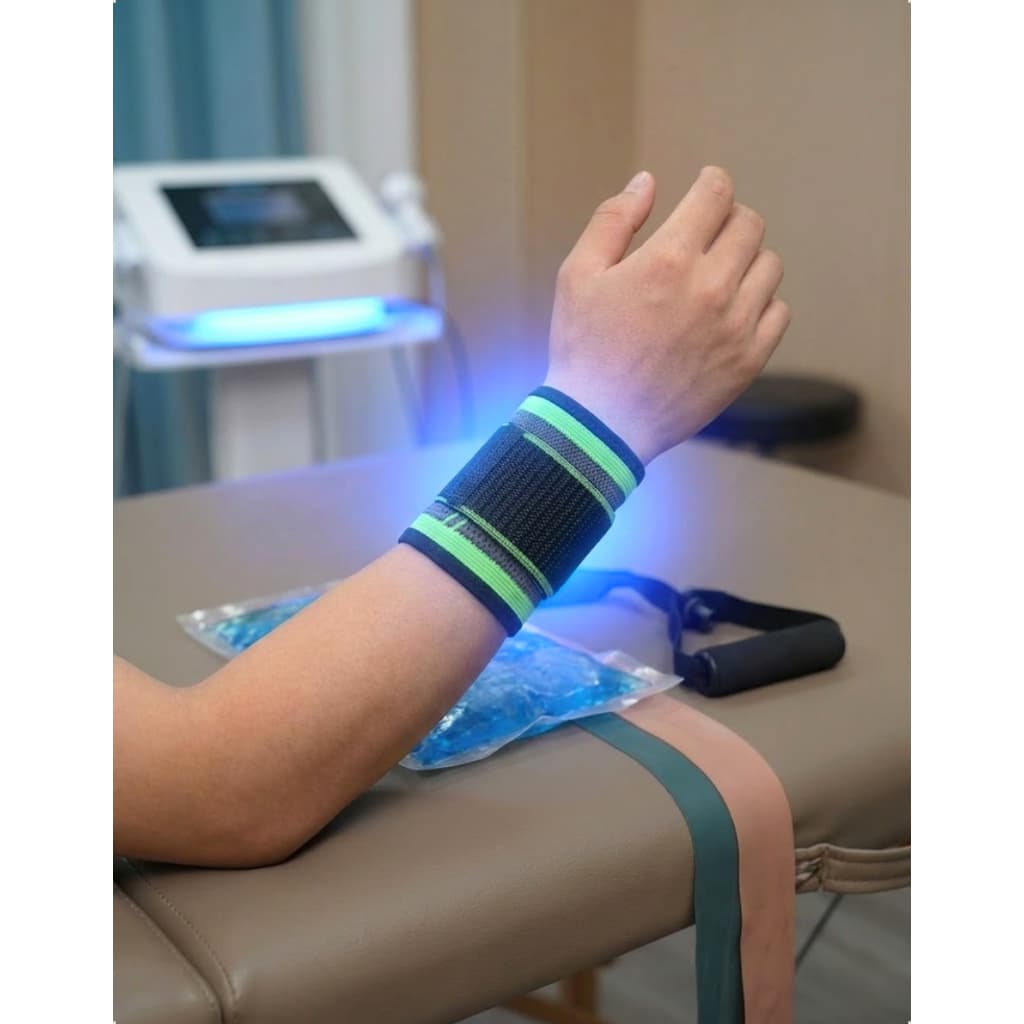 Kit 2 Munhequeiras de Pulso Faixa de Punho Túnel do Carpo Tendinite Ortopédica