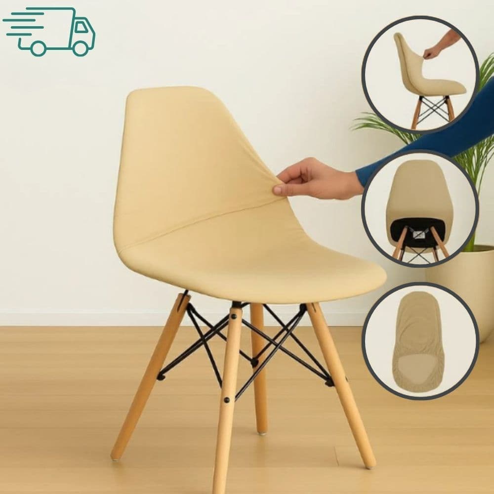 Capa para Cadeira Charles Eames Eiffel Luxo Soft Cores Lisas - Envio Imediato
