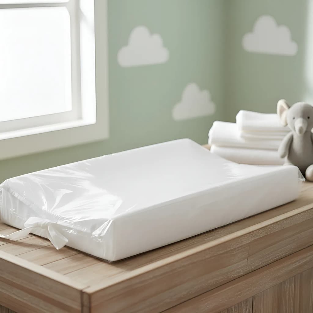 TROCADOR DE BEBÊ ANATÔMICO IDEAL PARA CÔMODA ESPUMA RESISTENTE E CAPA PLASTICA DE PVC MENINA MENINO