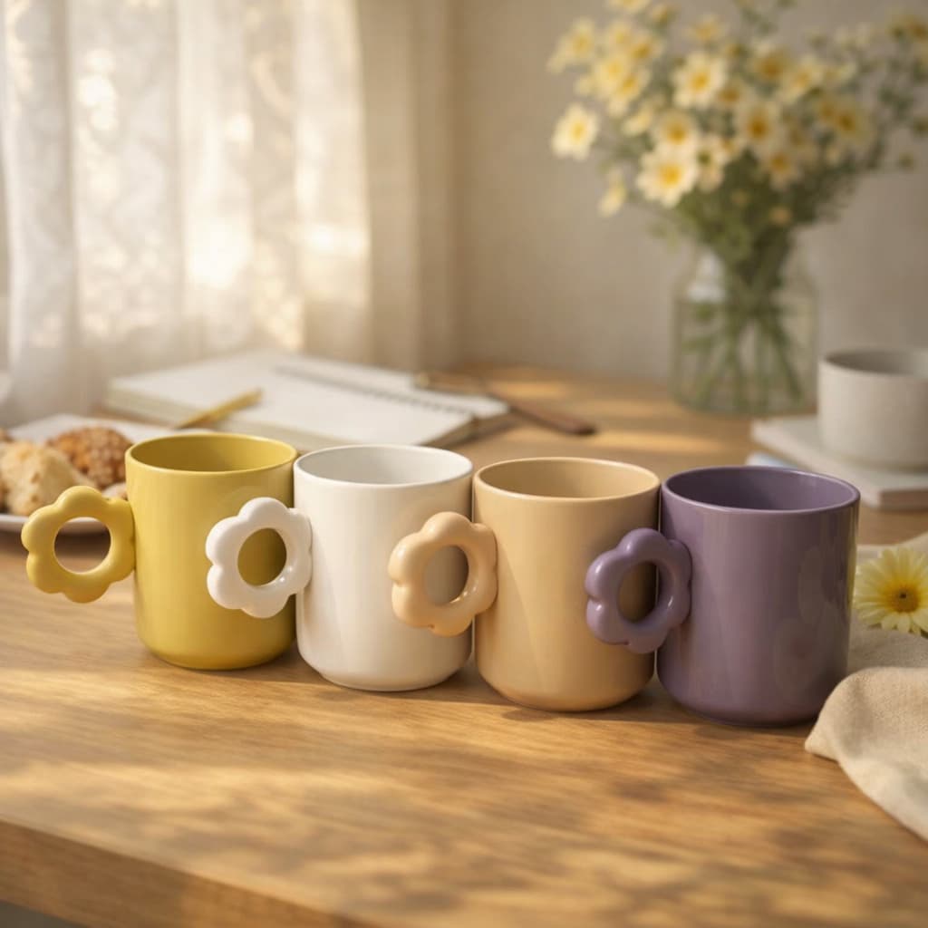 Copo Plástico Resistente Estilo Coreano Estilo Nórdico Com Alça Porta Escova Caneca 500ml BPA Free