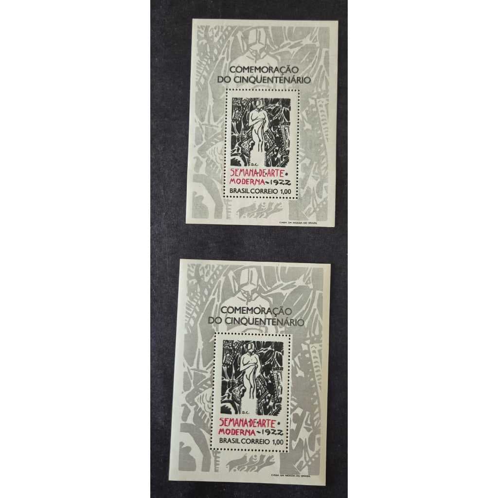 Bloco B31 - Semana da Arte Moderna de 1922 - Selo dos Correios - Filatelia
