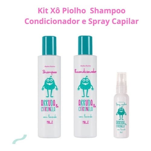 Abelha Rainha Kit Shampoo + Recondicionador + Spray Arruda e Citronela + Pente Fino.