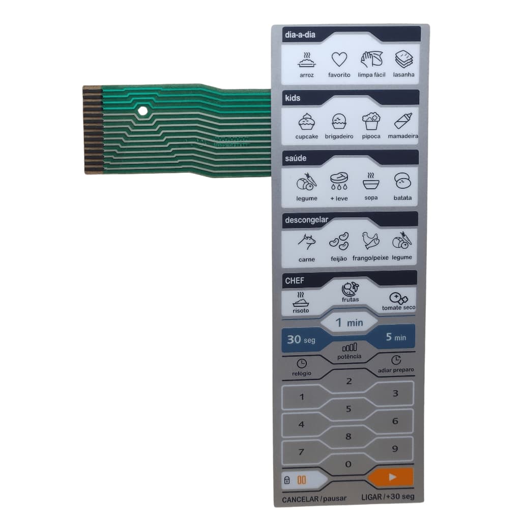 Membrana Teclado Microondas Midea MTAS41 MTAS42
