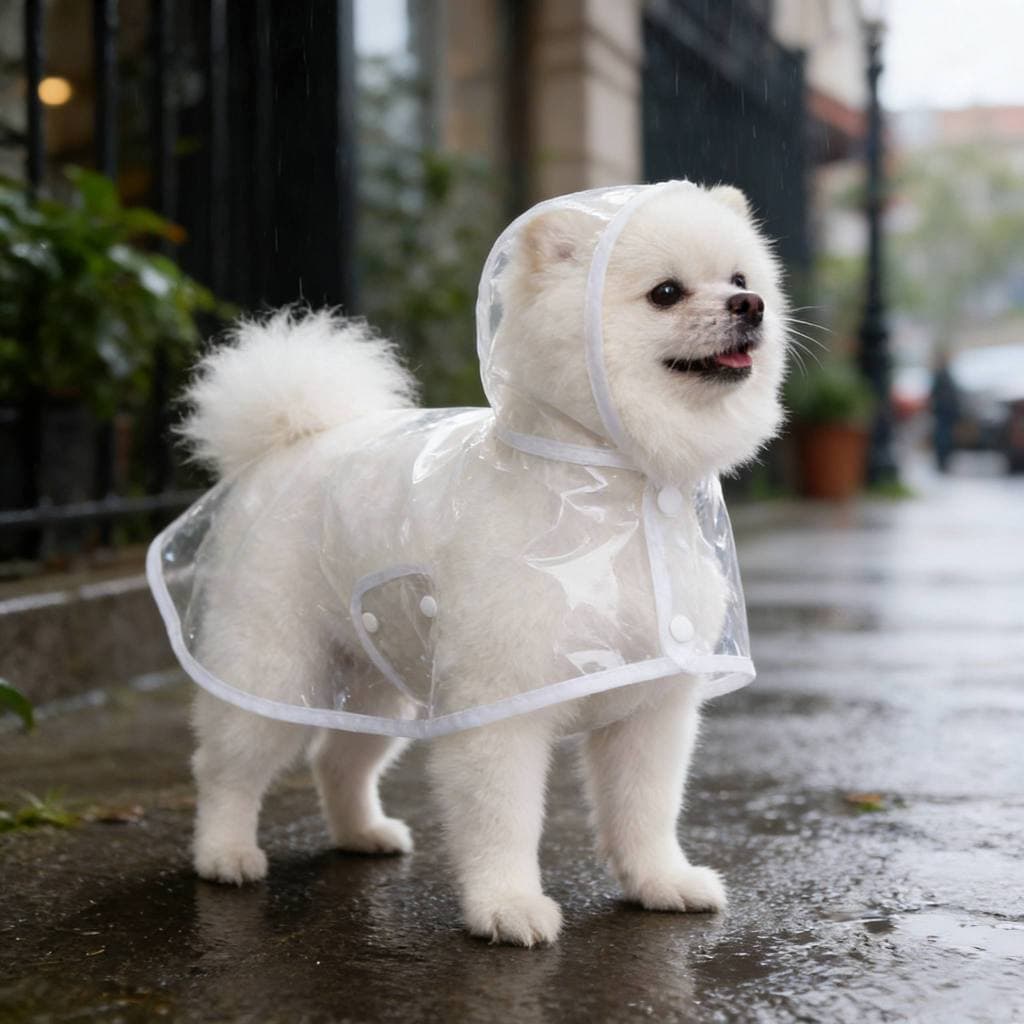 Capa de Chuva Pet Impermeável Proteção Cachorro Grande Médio Pequeno Porte Passeio Chuva