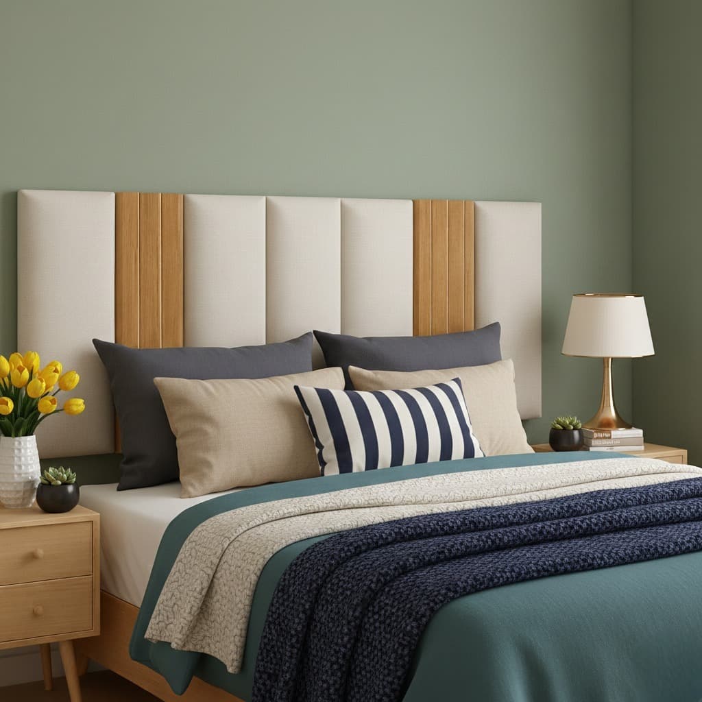 Kits Cabeceiras e Ripados Linha Premium  Luxo Conjunto Completo Cama Casal King Queen Dupla