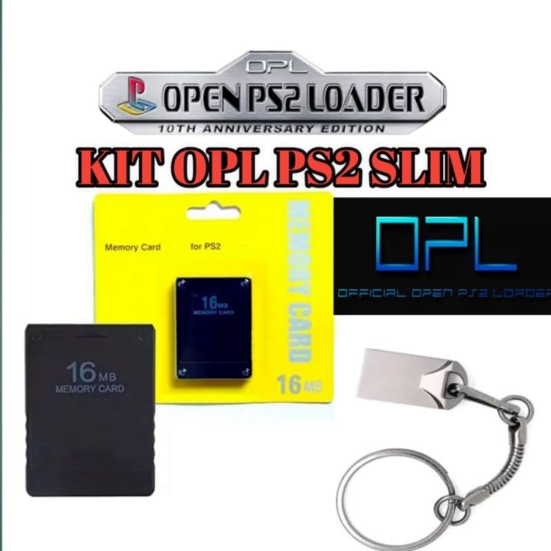 CONJUNTO DE OPL PARA PS2 SLIM! PENDRIVE + MEMORY CARD!
