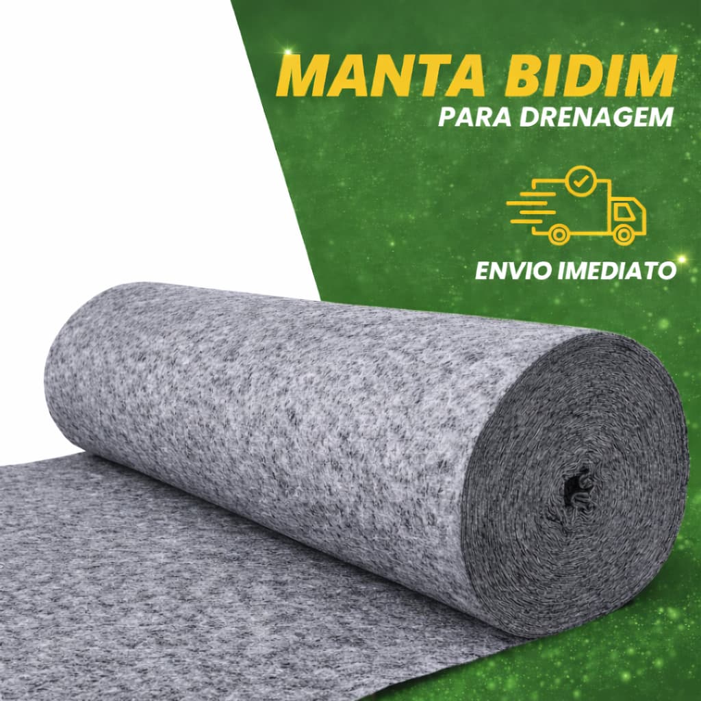 Manta Geotextil Bidim para Drenagem 5m2 Para Vasos Jardineiras Jardins Drenagem