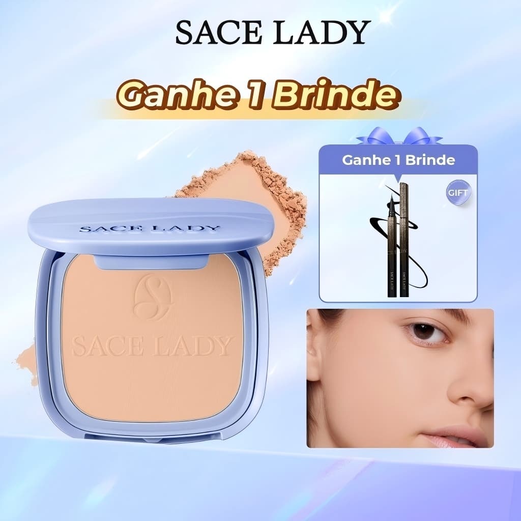 SACE LADY Pó Facial Pérola FPS30 PA+++ Acabamento Natural e Controle de Oleosidade