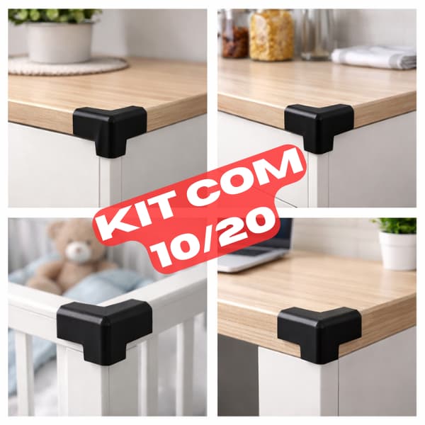 KIT 20 PROTETORES DE QUINA PARA MÓVEIS – SEGURANÇA INFANTIL E PROTEÇÃO CONTRA IMPACTOS PROTETOR DE PONTA DE MESA