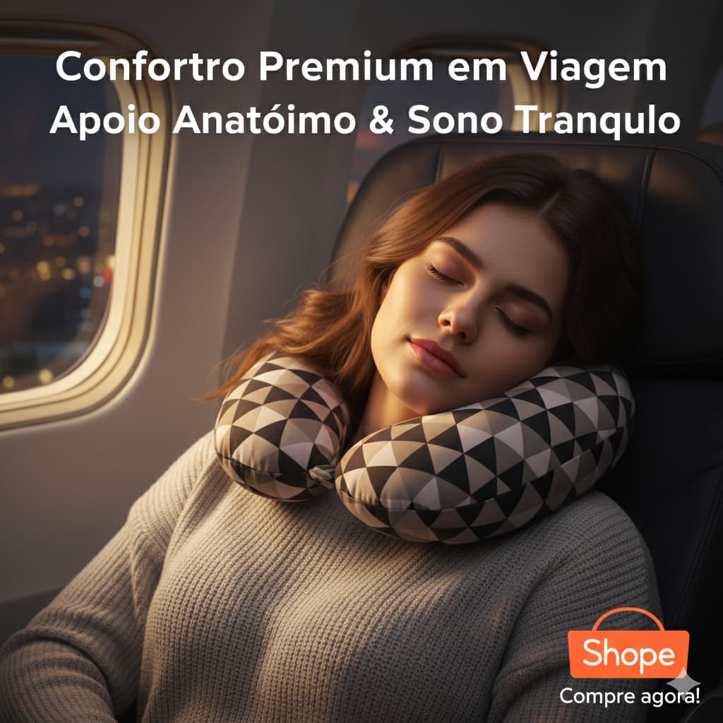 Almofada Travesseiro de Pescoço - Conforto Antialérgico adulto infantil viagem