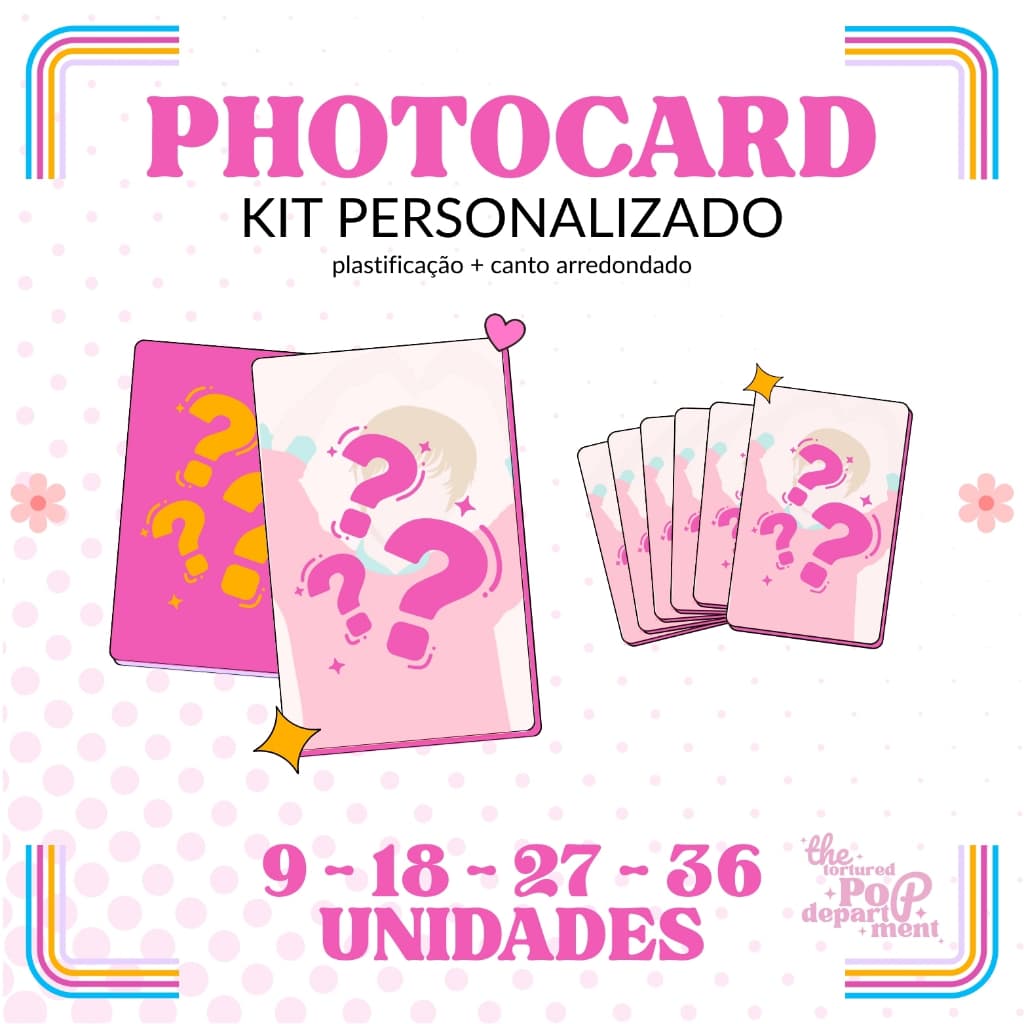 Kit 9/18/27/36 Photocards Personalizados | Cards Premium | Pop, K.pop, Cinema etc | LEIA A DESCRIÇÃO