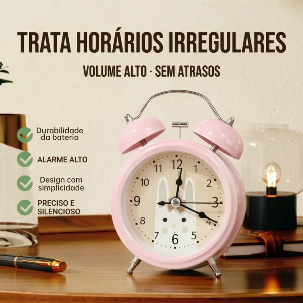 Despertador Relógio Mesa Metal Padrão animal bonito Retro / Vintage Super Alto Portátil Pilha-635