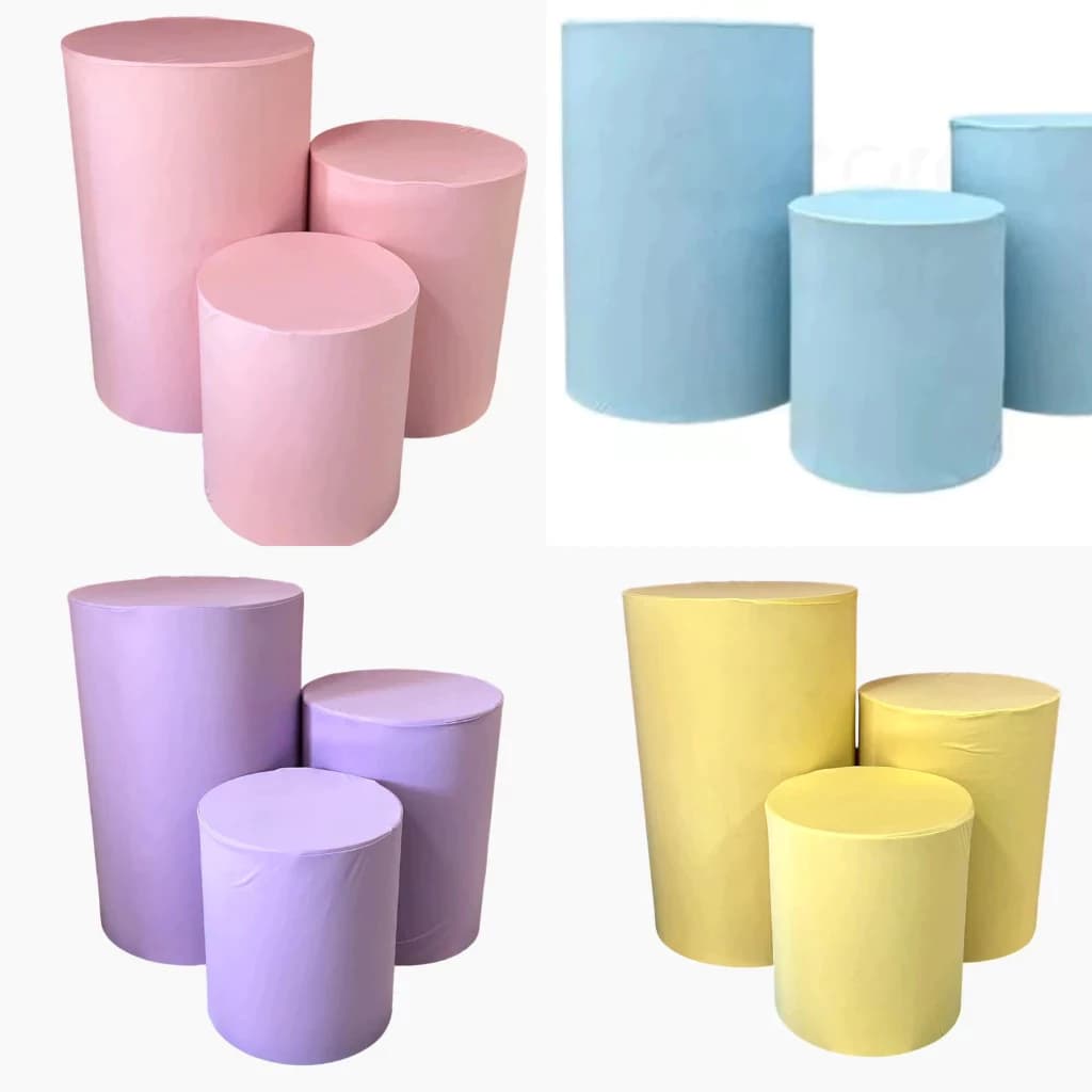 Kit Capa de Cilindro Decoração Diversas Cores Enfeite de Festa Trio P M G