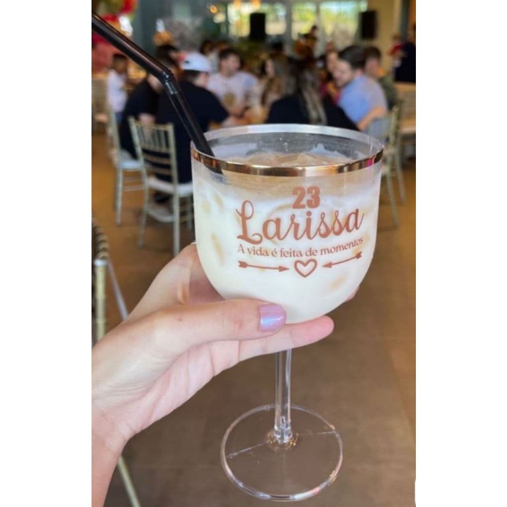 KIT 10 TAÇAS DE GIN PERSONALIZADAS COM BORDA