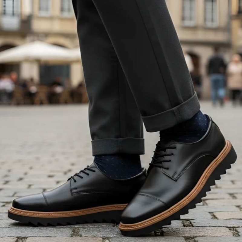 Sapato Masculino Oxford Social Brogue Confortável Luxuoso Italiano