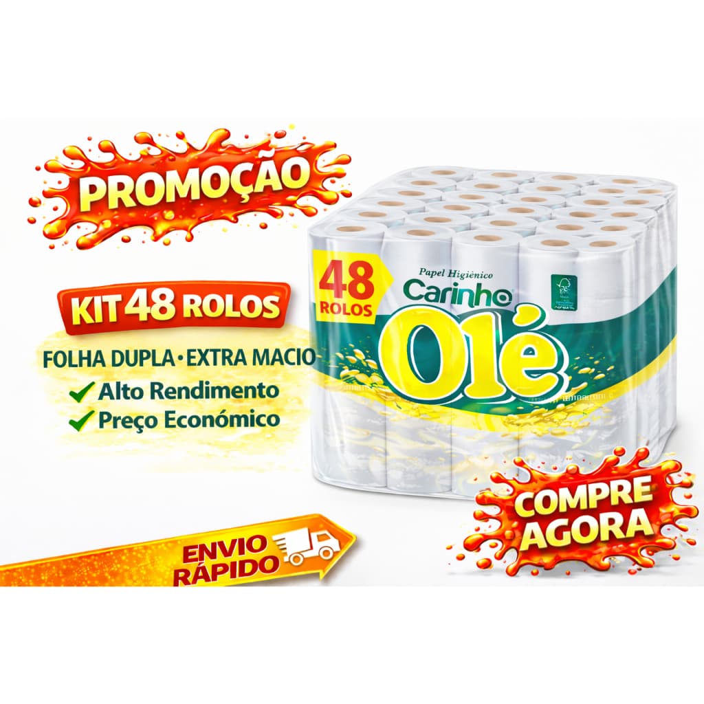 Papel Higiênico Pacote com 48 Rolos 30m Folha Dupla Super Promoção Compre Papel Higiênico Olé Aqui