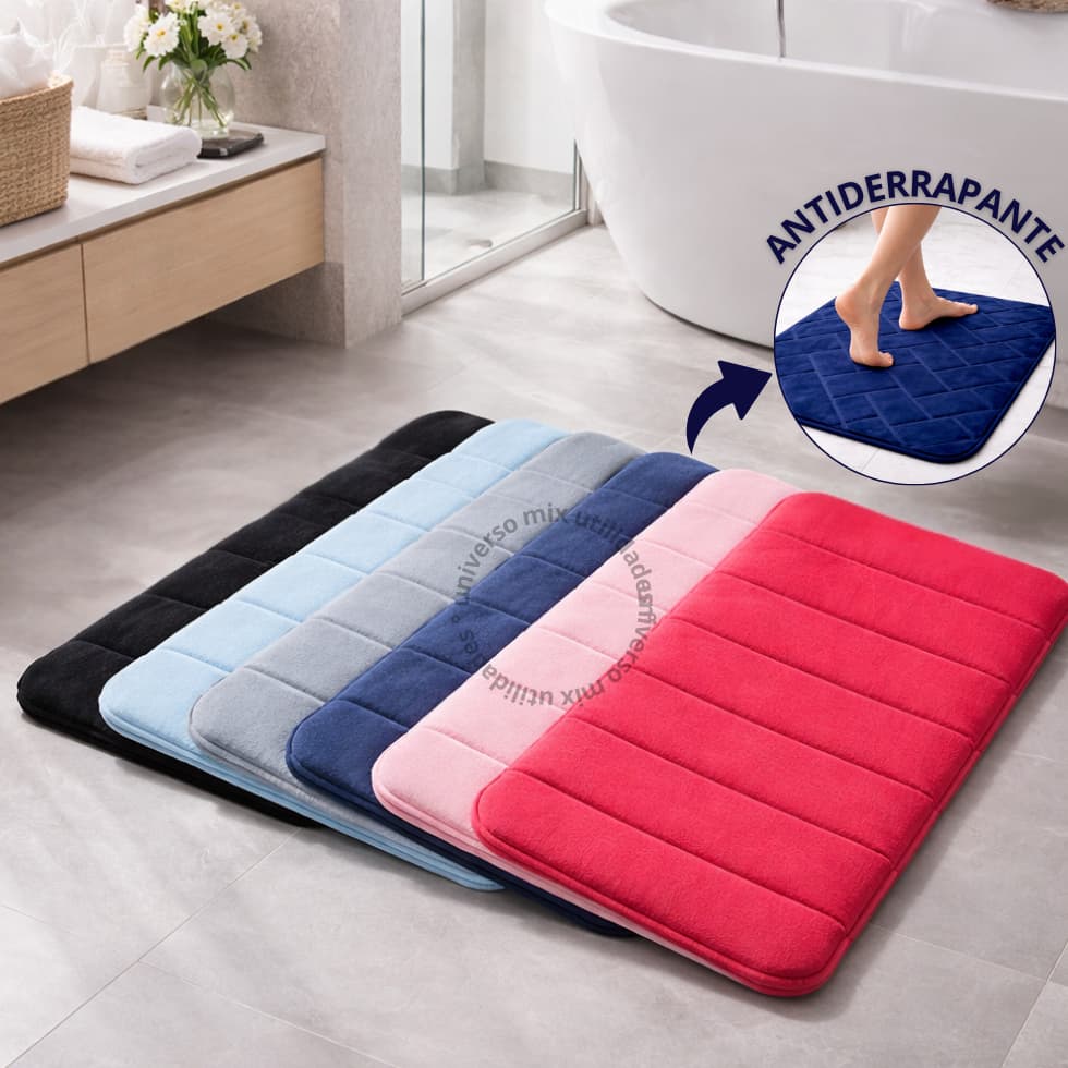 Tapete De Banheiro Antiderrapante Super Soft Macio Luxo 60cmx40cm