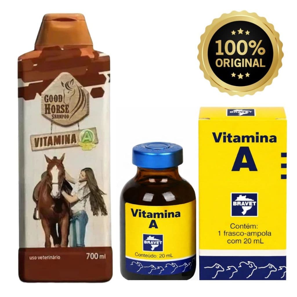 Shampoo Good Horse 700Ml + Vitamina A Crescimento e Fortalecimento de Cabelo - Envio Rápido Original