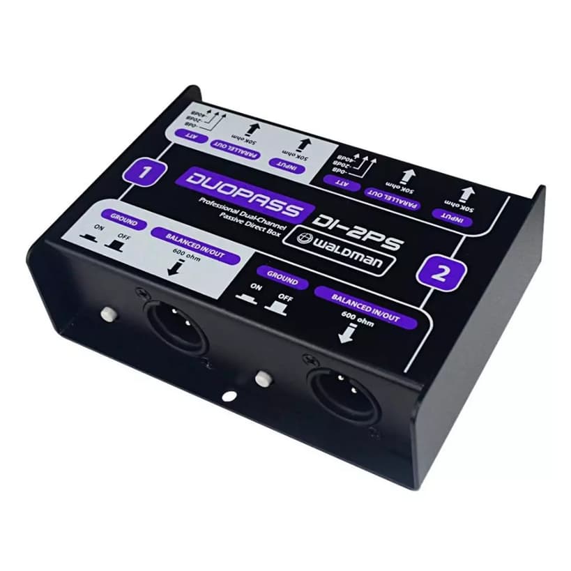 Direct Box Passivo 2 Canais Di-2ps Waldman Nf-e 110v/220v